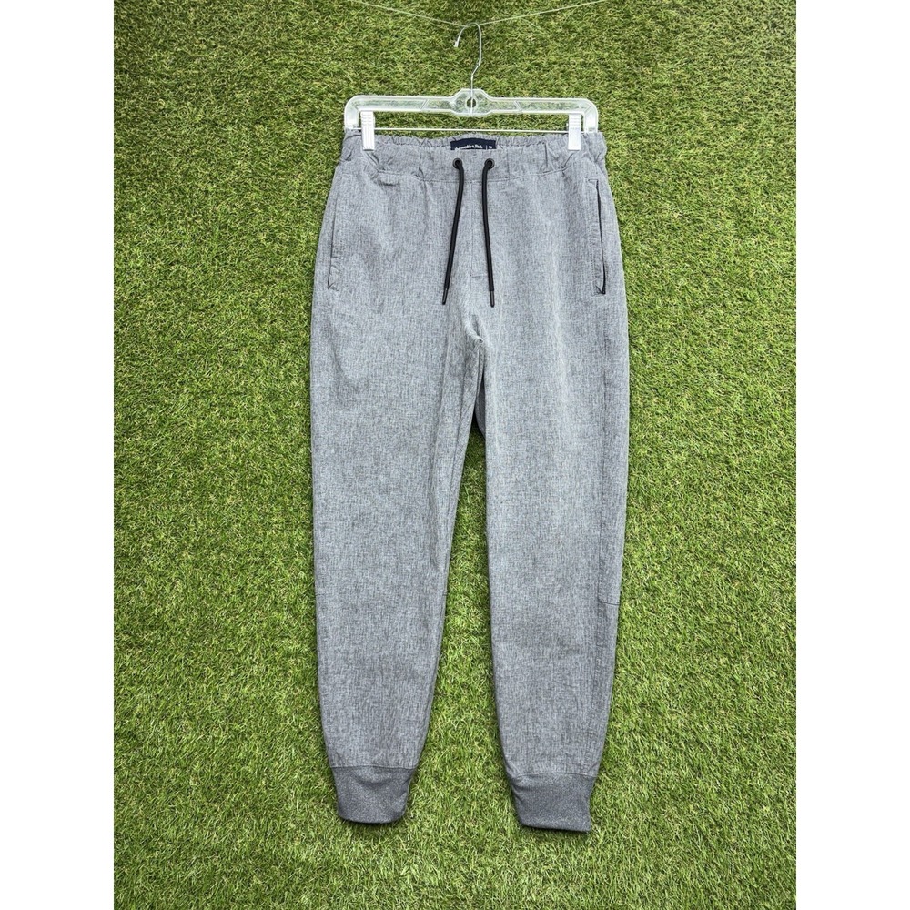 Abercrombie and Fitch Tech Joggers Mens XS Grey Pants Drawstring Performance
